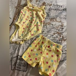 2 piece summer onsie & shorts.